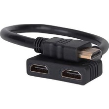 2in1 HDMI Kablo Çoklayıcı (Hdtv Splitter) Tv, Pc, Ps Uyumlu Kolay Taşınır ve Sakalnır Ergonomik Tasarımlı ENF-4029 Giriş Çoklayıcı Siyah