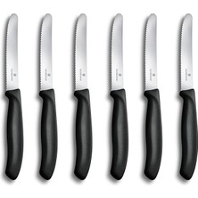 6.7833.6 Swissclassic Blisterli Siyah 6lı Domates Bıçağı