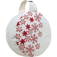 Kar Tanesi Desenli Yoga Minderi Meditasyon Minderi Bej