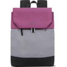 Zen Eco MCE-1303 Sırt Çantası - Macbook Çantası, Hırsızlığa Karşı Koruma, Küçük, Mini, 13-14 Inç Laptop, Günlük ve Iş Kullanımı, Şık Tasarım, Üniversite ve Okul Için, Bordo Gri