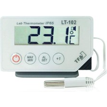 30.1034 Dijital Alarmlı IP65 Su Geçirmez Termometre, Beyaz