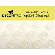 Yapışkanlı Silikon Cam Kesme Tahtası Ayağı 18 mm