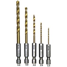 Tüm Akülü Matkap Şarjlı Tornavida Için Altıgen Bit Uç 5li Matkap Ucu Seti Mandren Uyumlu Titanyum