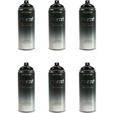 6 Adet Carat RAL9005 Siyah Mat Sprey Boya 400ML
