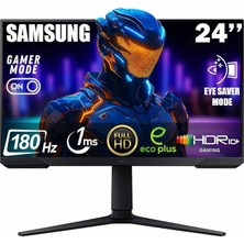 Odyssey G3 LS24DG302EUXUF 24" Oyuncu Monitörü, 1ms, Va, 180Hz, Freesync Premium, Has+Pivot, Eye Saver Mode, Flicker Free, Game Mode
