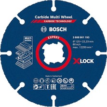 Professional 1x Expert Carbide Multi Wheel X-Lock Kesici Diskler (Sert Ahşap, Çivili Ahşap, Plastik, Alçıpan Panel, Ø 125 Mm, Aksesuar Küçük Avuç Taşlama Makinesi)