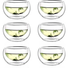 Home 6'lı 100 ml Çift Cidarlı Cam Reçellik, Sunumluk ve Çerezlik Mini Kase Seti – Şık ve Fonksiyonel Tasarım-Kahvaltılık ve Sosluk