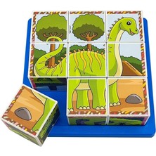 Dinozorlar 3D Küp Puzzle, Seri 2, 9 Küp 6 Dinazor Yapboz