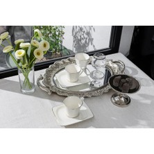 Vento Store Riva Platin 6 Kişilik Kahve Takımı 75CC