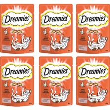 Dreamies Kuru Kedi Ödül Maması, Tavuklu, (6 x 60 G)