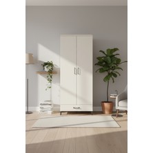 Silva Dolap 5 Raflı Tek Çekmeceli 2 Kapaklı 88X30X221 Aytaşı