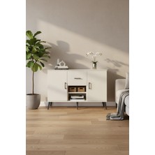 Aura Konsol 3 Raflı Tek Çekmeceli 132CM Aytaşı Konsol | 2 Kapaklı