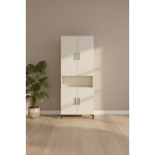 Silva Dolap 5 Raflı 4 Kapaklı Aytaşı - 88X30X221 cm