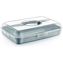 Hobby Life Dikdörtgen Börek Taşıma Kabı – Borcam Uyumlu, Sızdırmaz, Kilitli, Güvenli Taşıma ve Şık S