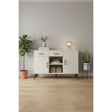 Aura Konsol 3 Raflı 2 Çekmeceli 3 Kapaklı Aytaşı Konsol | 132X59X83 cm