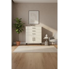 Silva Şifonyer: 3 Çekmeceli, 2 Kapaklı Aytaşı Şifonyer (88X30X106 Cm) | 1 Raflı