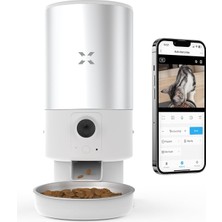 Xenon Smart Akıllı Otomatik Kedi Mama Kabı Mobil Uygulama ile Uzaktan Kontrol Edilebilen Sesli Ileti