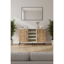 Aura Konsol: 5 Raflı, 4 Kapaklı Aytaşı-Çam Şıklığı | 132X59X83 cm