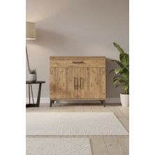 Silva Çam Şifonyer: Tek Çekmeceli, 2 Kapaklı, Tek Raflı - 88X30X80 cm