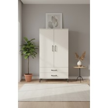 Silva Dolap 3 Raflı 2 Çekmeceli 88X30X163 Aytaşı - Çok Amaçlı Dolap | 2 Kapaklı