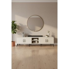 Luna Tv Ünitesi 3 Raflı 4 Kapaklı 220 cm Aytaşı | Şık ve Fonksiyonel