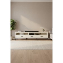 Luna Tv Ünitesi 220CM - 3 Raflı 3 Çekmeceli Aytaşı | Modern Tv Sehpası