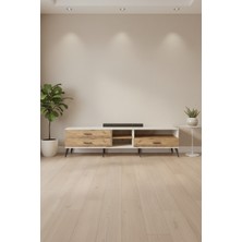 Luna Tv Ünitesi: 220 Cm, 3 Çekmeceli, Aytaşı-Çam | 2 Raflı