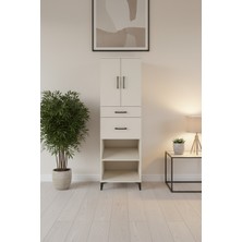 Luna Dolap 4 Raflı 2 Çekmeceli 2 Kapaklı 60X44X195 Aytaşı