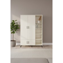 Silva Gardrop 6 Raflı 4 Kapaklı Tek Askılı Aytaşı-Aytaşı | 132X30X195 cm