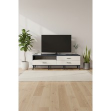 Luna Tv Ünitesi: 176CM Antrasit-Aytaşı, 3 Çekmeceli Tek Raflı