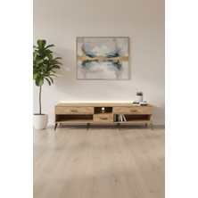 Aura Tv Ünitesi 220 cm Çam - 3 Çekmeceli Tek Raflı Tv Sehpası