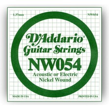 Vento Store D'addario NW054 Elektro ve Akustik Tek Tel, (Kalin Mi),
