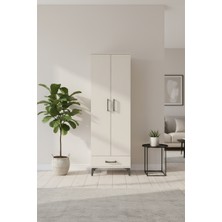 Silva Dolap 5 Raflı Tek Çekmeceli 2 Kapaklı 60X30X182 Aytaşı