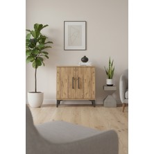 Luna Komodin 2 Raflı 2 Kapaklı Çam 60X44X64CM | Yatak Odası Şıklığı