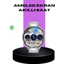 Akıllı Saat Metal Kordonlu Tam Ekran Amoled – Arama ve Sağlık Takip Özellikli - SA002G-6FDE0
