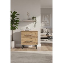 Silva Komodin 2 Çekmeceli Çam 44X30X48 | Şık Tasarım