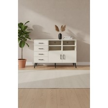 Aura Konsol 4 Raflı 4 Çekmeceli 2 Kapaklı 132 cm - Aytaşı