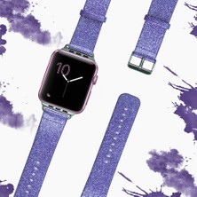 Ally Apple Watch 7-8 41MM 6-5-4 40MM Kordon Kayış Parlak Deri 3-2-1 38MM-(5775) - SA002G-6FTLZ2