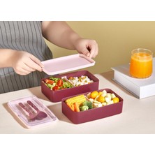 Vento Store Rotanev 2 Katlı Mikrodalga Uyumlu Yemek Saklama Kabı Beslenme Sporcu Öğrenci Okul Işyeri Sefer Tası