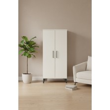 Silva 2 Kapaklı Dolap: 60X30X134 Cm, Aytaşı Rengi, 2 Raflı