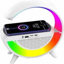 Bluetooth Hoparlör G Şekli Atmosfer Akıllı Rgb Lamba Wireless Kablosuz Şarj - SA002G-6F95B2
