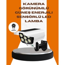 Solar Şarjlı Kamera Tasarımlı LED Duvar Lambası Hareket Sensörlü Dış Mekan  - SA002G-6FCVG
