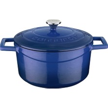 Lava Metal Yuvarlak Tencere, 22 Cm, Mavi