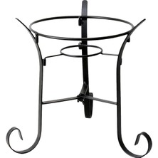 Vento Store Corporation 25,4 cm Uzunluğunda Iç Mekan/dış Mekan Cam Gazing Küre Metal Stand, Siyah