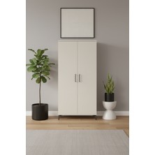 Luna Dolap 4 Raflı 2 Kapaklı 88X44X182 Aytaşı Dolap