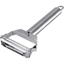 Mallart® Paslanmaz Çelik Sebze Soyacağı – Julienne, Düz ve Şerit Soyma Fonksiyonlu, Ergonomik Mutfak