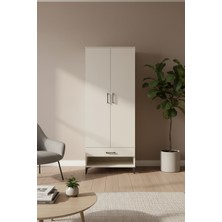 Silva Dolap 5 Raflı Tek Çekmeceli 2 Kapaklı 88X30X221 Aytaşı