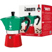 Vento Store - Moka Express Italia: 6 Cups Ocak Üstü Espresso Pişirici - 270ML - Karma Renk - Alüminyum Gövde - P