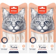 Wanpy Ton Balığı&somon 5X14 gr Likit Kedi Ödülü 2li Paket