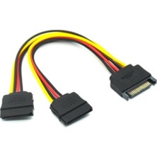 Vento Store Sata Çoklayıcı 15 Pin 1 Erkek 2 Dişi 2 Port Çoklayıcı Y Splitter HDD Bağlantı Kablosu 4426